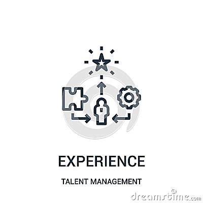 experience icon vector from talent management collection. Thin line experience outline icon vector illustration Vector Illustration