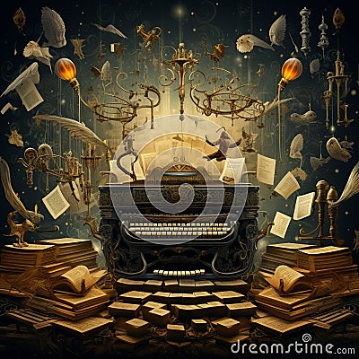 Antique Symphonies: Unleashing Creativity through Keys Stock Photo