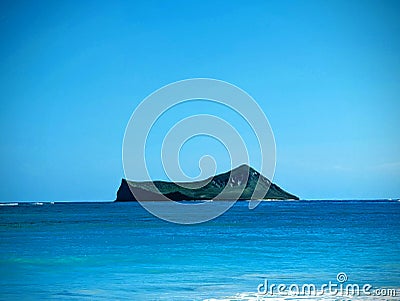 Manana (Rabbit) Island in Waimanalo Bay, Oahu, Hawaii Stock Photo