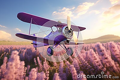 Experience the serenity of a vintage biplane Stock Photo