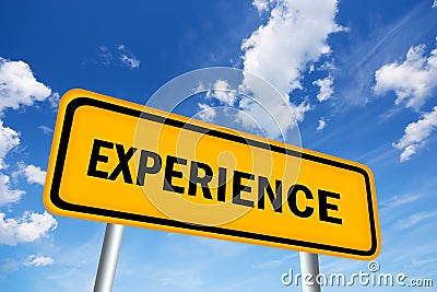 Experience sign Stock Photo