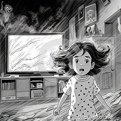 Poltergeist Manga Stock Photo