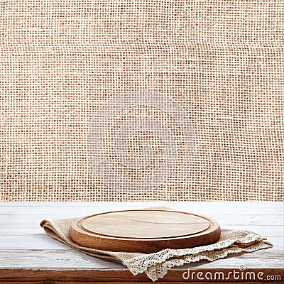 Experience the taste of Italy, comfort of your home with our wooden pizza board and napkin. Stock Photo