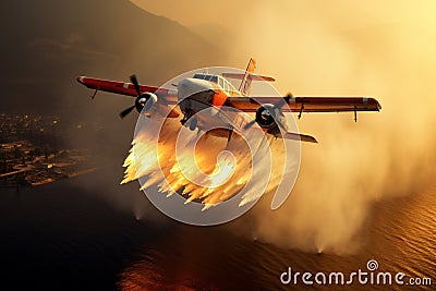 Experience the thrill of a water bomber Stock Photo