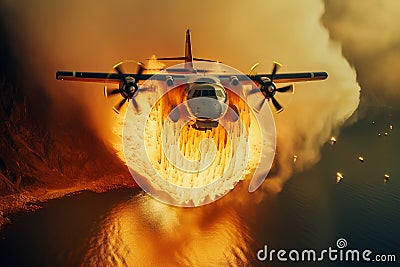 Experience the thrill of a water bomber Stock Photo
