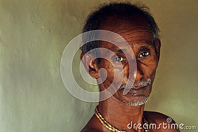 EXPERIENCED INDIAN FARMER Editorial Stock Photo