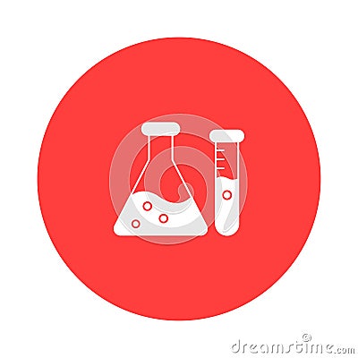 Experiment flask Line Vector Icon easily modified Stock Photo