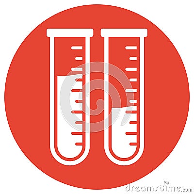 Experiment white glyph with color background vector icon which can easily modify or edit Vector Illustration