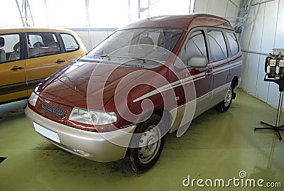 Experimental cars in the Technical museum of AVTOVAZ. City of Togliatti. Samara region. Editorial Stock Photo