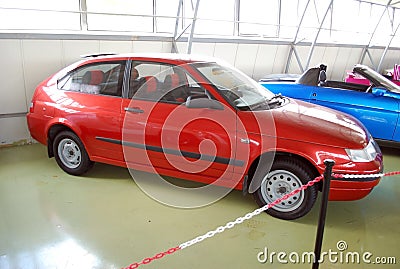 Experimental cars in the Technical museum of AVTOVAZ. City of Togliatti. Samara region. Editorial Stock Photo