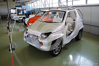 Experimental cars in the Technical museum of AVTOVAZ. City of Togliatti. Samara region. Editorial Stock Photo