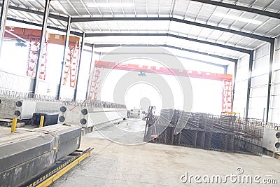 Experimental study on large precast prestressed concrete spatial structures Stock Photo