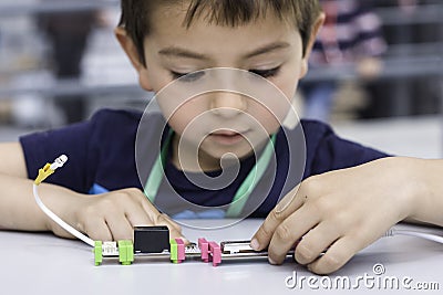 Experimenting with circuits Stock Photo