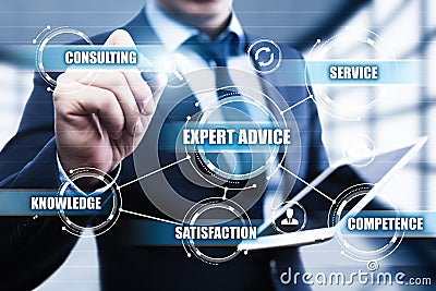 Expert Advice Consulting Service Business Help concept Stock Photo