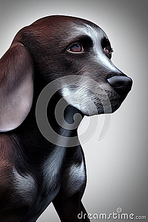 Transylvanian Hound Animal. Illustration Artist Rendering Cartoon Illustration