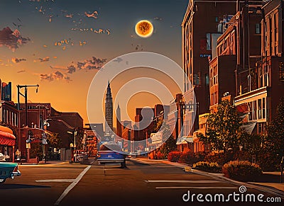 Columbia, Missouri, United States. Generative AI. Stock Photo