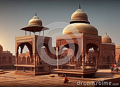 Fatehpur, Uttar Pradesh, India. Generative AI. Stock Photo