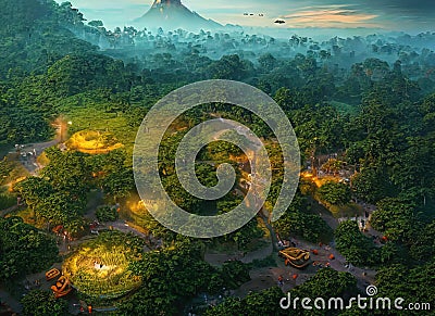 Gunungsitoli, Sumatera Utara, Indonesia. Generative AI. Stock Photo