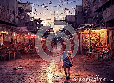 Mersin, Mersin, Turkey. Generative AI. Stock Photo