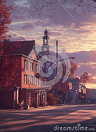 Penn Wynne, Pennsylvania, United States. Generative AI. Stock Photo