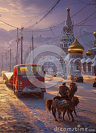 Yeysk, Krasnodarskiy Kray, Russia. Generative AI. Stock Photo