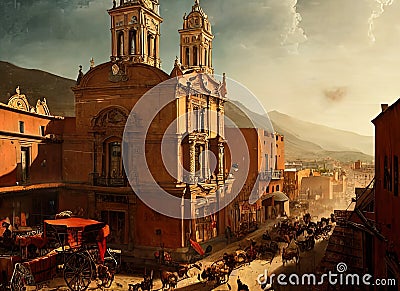 Zacatecas, Zacatecas, Mexico. Generative AI. Stock Photo