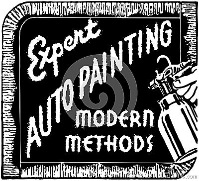 Expert Auto Painting Vector Illustration