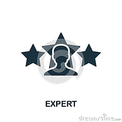 Expert icon. Simple element from consulting collection. Filled Expert icon for templates, infographics and more Vector Illustration