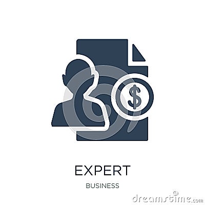 expert icon in trendy design style. expert icon isolated on white background. expert vector icon simple and modern flat symbol for Vector Illustration