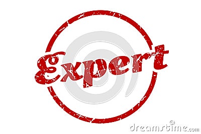 expert sign. expert round vintage stamp. Vector Illustration