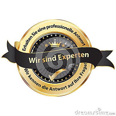 We are experts. Get a professional answer German language Stock Photo