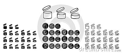 Expiration icons set Vector Illustration