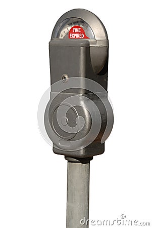 Expired Parking Meter Stock Photo