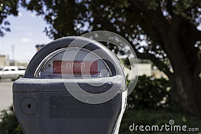 Expired Parking Meter Stock Photo