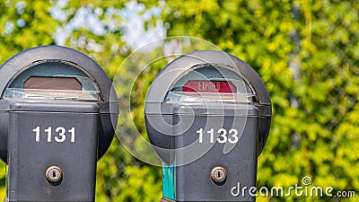 Expired Parking Meter Stock Photo