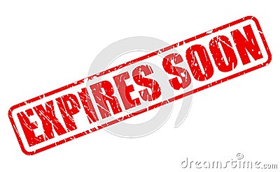 EXPIRES SOON red stamp text Stock Photo