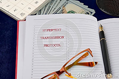 Explaining the concept of hypertext transmission protocol and its significance in modern web-based communication and Stock Photo