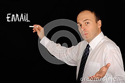 Explaining Email Stock Photo