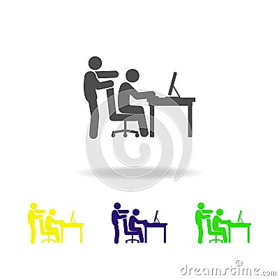 explanation of work icon. Element of colleagues icon for mobile concept and web apps. Detailed explanation of work icon can be Cartoon Illustration