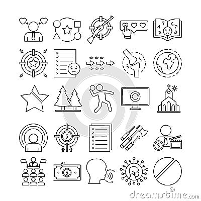 Explanatory Vector icons Set, Every single icon can be easily modify or edit Vector Illustration