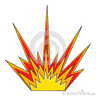 Explode flash icon, cartoon style Vector Illustration