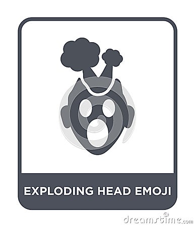 exploding head emoji icon in trendy design style. exploding head emoji icon isolated on white background. exploding head emoji Vector Illustration