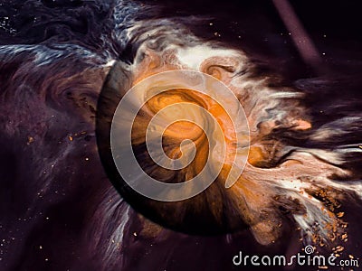 Exploding Planet Abstract Art Background Stock Photo