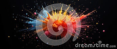 exploding pop speech bubble background explosive pop background for speech bubbles Stock Photo