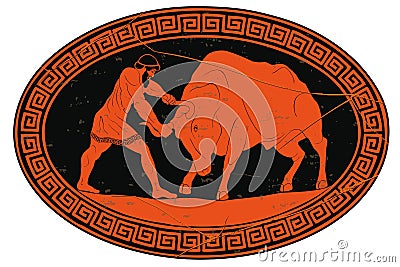 12 exploits of Hercules. Vector Illustration