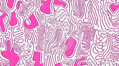 Explore abstract pink lines, a vibrant, swirling design. Intricate patterns create a dynamic visual experience Stock Photo