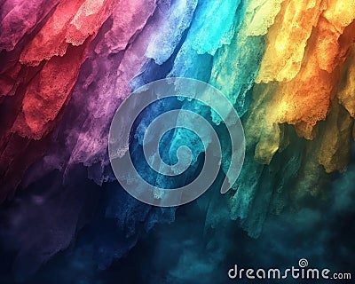 Explore captivating diffused light effects creating a dynamic rainbow of brightness across smooth surfaces, an artistic rendering Stock Photo
