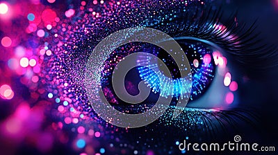 Explore data mining techniques with a digital eye, uncovering hidden insights and trends in complex datasets Stock Photo