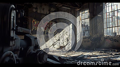 Abandoned Industrial Relic Exploration./n Stock Photo