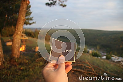 Explore Exploration Journey or Travel idea. Stock Photo